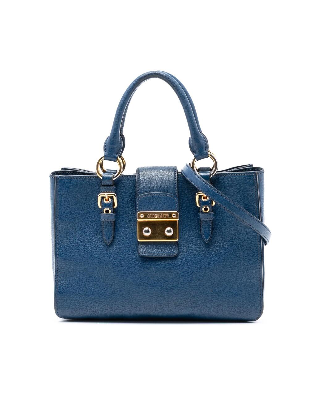Miu Goatskin Madras Satchel #349894M41B